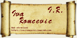 Iva Romčević vizit kartica